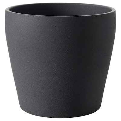 PERSILLADE Plant pot, dark gray, 9 ½ "