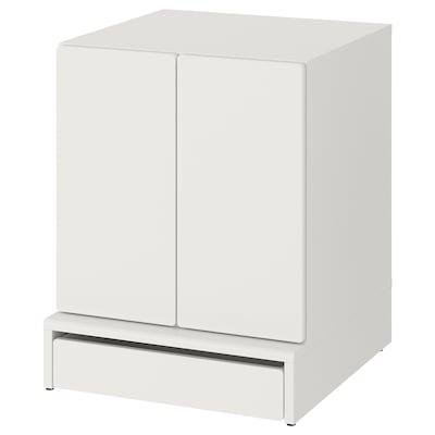 SMÅSTAD / UPPFÖRA Cabinet, white white/with 1 shelf, 23 5/8x24 3/4x29 7/8 "
