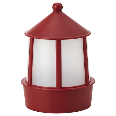 SOLVINDEN LED decorative light, table, battery operated/house red, 5 "