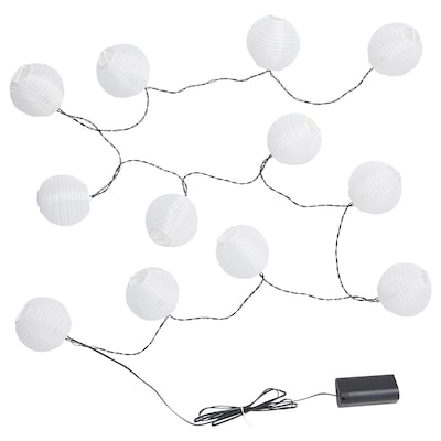 SOLVINDEN LED string light with 12 lights, outdoor/battery operated white