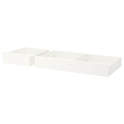 SONGESAND Underbed storage box, set of 2, white, Full/Double/Twin/Single