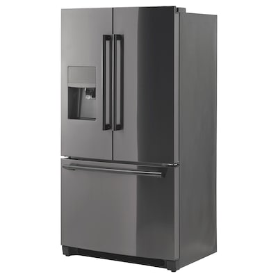 STJÄRNSTATUS French door refrigerator, black Stainless steel, 21.7 cu.ft