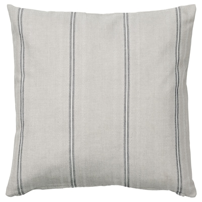 STORTIMJAN Cushion cover, gray/white, 20x20 "