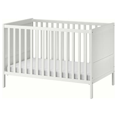 SUNDVIK Crib, white, 27 1/2x52 "