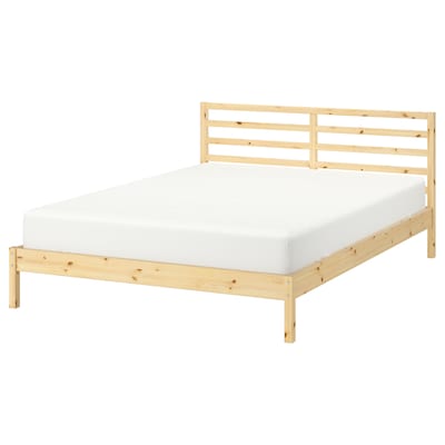 TARVA Bed frame, pine/Luröy, Queen