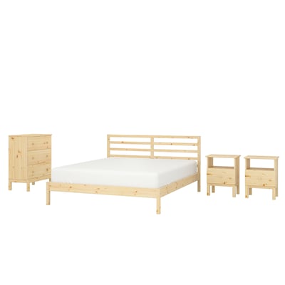 TARVA Bedroom furniture, set of 4, pine, Queen