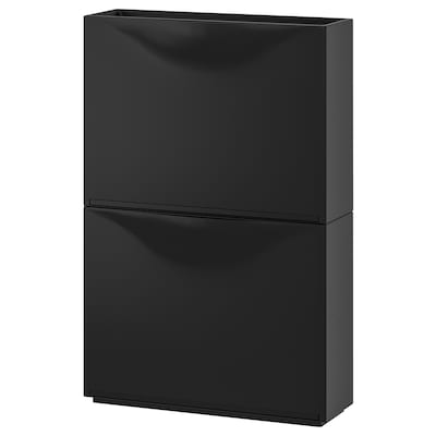 TRONES Shoe/storage cabinet, black, 20 1/2x7 1/8x15 3/8 "