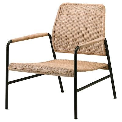 ULRIKSBERG Armchair, rattan/anthracite