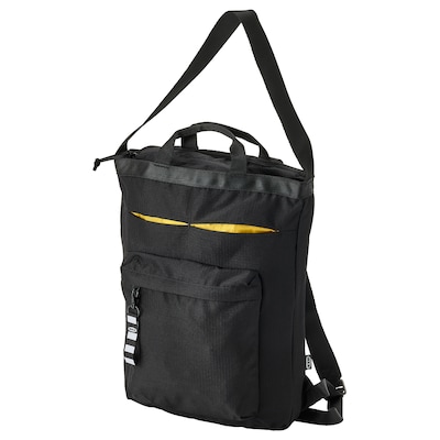 VÄRLDENS Travel tote bag, black, 11x4 ¾x17 ¼ "/4 gallon