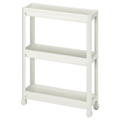 VESKEN Cart, white, 21 1/4x7 1/8x28 "